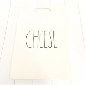 RAE DUNN CHEESE Board Platter with Handle White Black Large Letters NWT 2017 OG